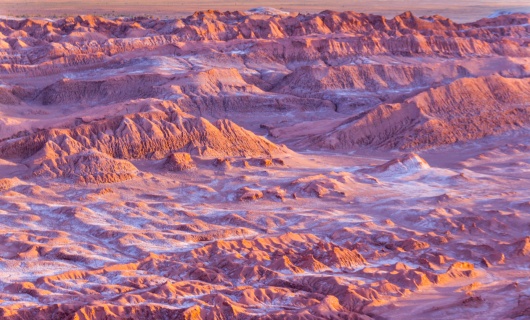 Paysage du désert d'Atacama au petit matin