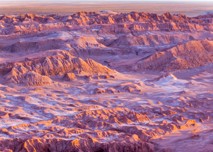 Paysage du désert d'Atacama au petit matin